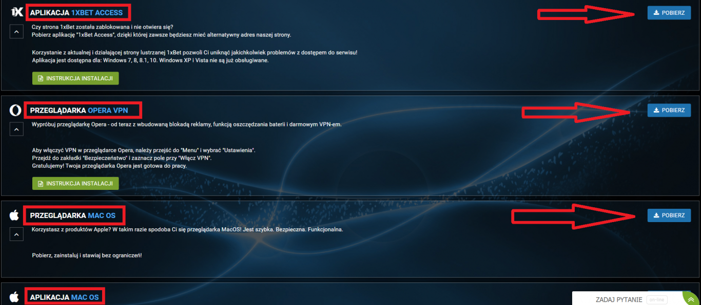 Ogólne zasady 1xBet rejestracja